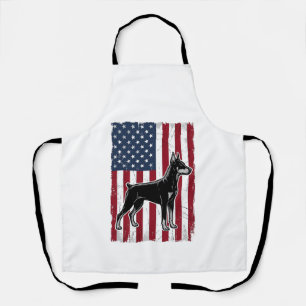 Patriottische Hond Vlag Vintage Vector T-shirt Ont Schort