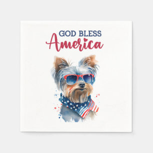 Patriottische Hond-Yorkshire Terrier Servet