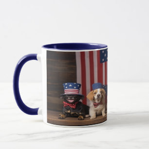 Patriottische Honden 4 juli Mok