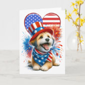 Patriottische Hondenkaart Kaart (Gele Bloem)