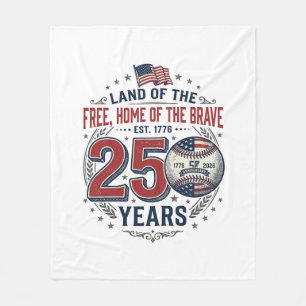 Patriottische honkbal 250 jaar vintage shirt ontwe fleece deken