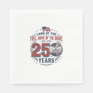 Patriottische honkbal 250 jaar vintage shirt ontwe servet