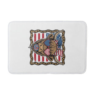 Patriottische Hoogland Koe Oude Vlag Grafisch_1 Badmat