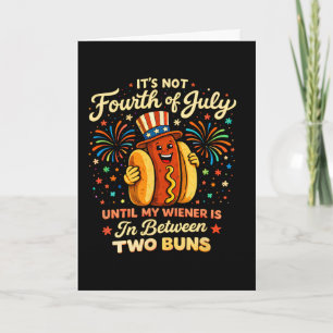 Patriottische Hotdog Papa Grap Fourth Of July Domm Kaart
