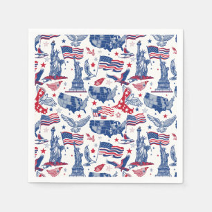 Patriottische iconen patroon - Vrijheidsbeeld, Vla Servet