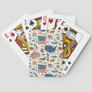 Patriottische iconen - Vrijheidsbeeld, Vlag (3) Pokerkaarten