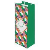 Patriottische Ierse vlaggen Wijn Cadeautas (Achterkant Gekanteld)