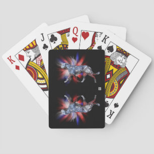 Patriottische Ierse Wolfshond rood wit en blauw Pokerkaarten