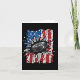 Patriottische ijshockey 4 juli Mannen Amerikaans Kaart