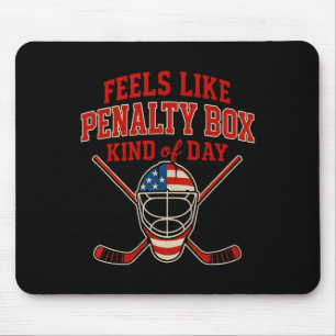 Patriottische IJshockey 4 juli Vlag Grappig Hockey Muismat
