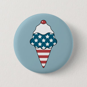Patriottische ijskap ronde button 5,7 cm