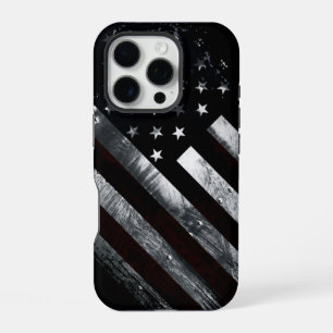 Patriottische Industriële Amerikaanse Vlag iPhone 16 Pro Hoesje