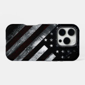 Patriottische Industriële Amerikaanse Vlag iPhone Hoesje (Achterkant horizontaal)