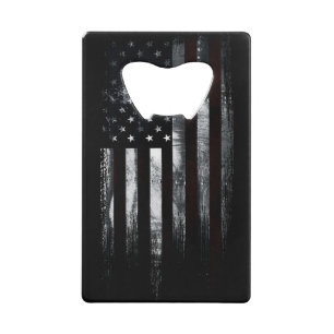 Patriottische Industriële Amerikaanse Vlag Kredietkaart Flessenopener