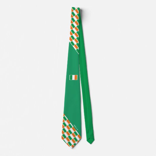 Patriottische IRISH FLAG John 3:16 Scripture Stropdas (Voorkant)