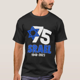 Patriottische Israel Pride 75e Jubileum Israëlisch T-shirt