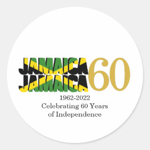 Patriottische JAMAICA 60e Jubileum Onafhankelijkhe Ronde Sticker