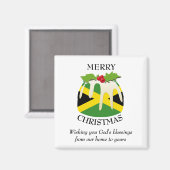 Patriottische JAMAICA FLAG kerstpudding Magneet (Voorkant / Achterkant)