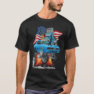 Patriottische jaren '60 Muscle Car Funny Dragster T-shirt