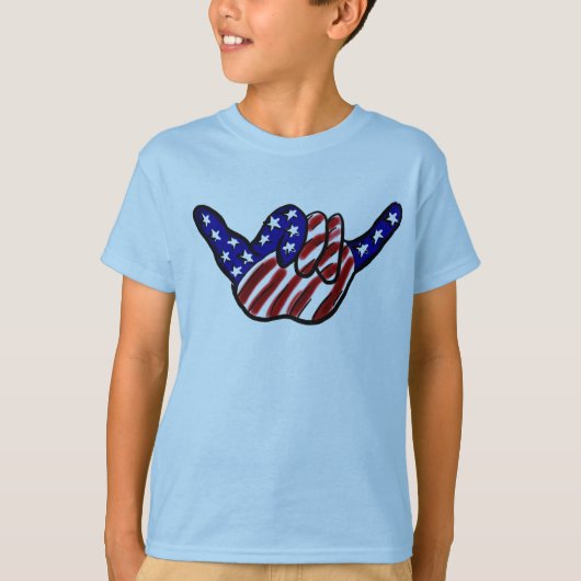 Patriottische jongens hangen los shirt (Voorkant)