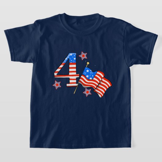 Patriottische juli Vierde petten partij T-Shirt (Laagn)