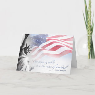 Patriottische kaart Inspirerende Bekende Amerikaan
