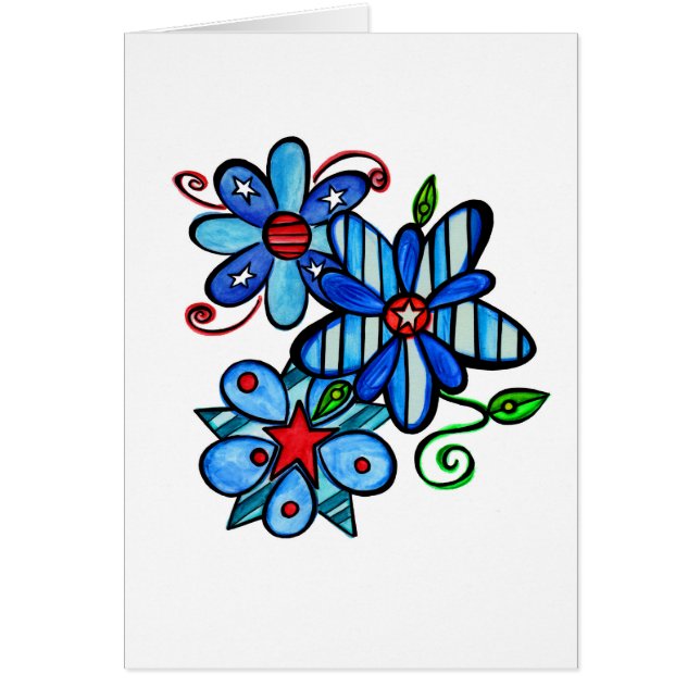 Patriottische kaart - leeg binnenin. SandiPants.co (Voorkant)