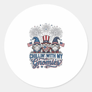 Patriottische Kabouter Chillin Met Mijn Kabouter T Ronde Sticker