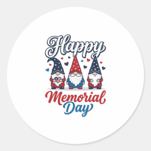 Patriottische Kabouter Fijne Herdenkingsdag Vintag Ronde Sticker