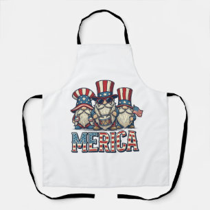 Patriottische Kabouter Merica Vintage Vector Ontwe Schort