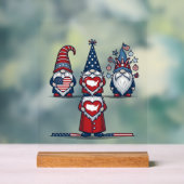 Patriottische Kabouter Trio Vintage Vector Design_ Acryl Bord (Neutraal)