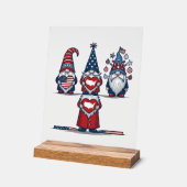 Patriottische Kabouter Trio Vintage Vector Design_ Acryl Bord (Hoek)