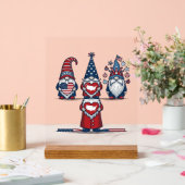 Patriottische Kabouter Trio Vintage Vector Design_ Acryl Bord (Huwelijk)