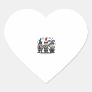 Patriottische Kabouter USA Vintage Vierde Juli Shi Hart Sticker