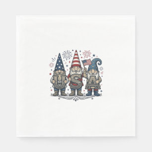 Patriottische Kabouter USA Vintage Vierde Juli Shi Servet