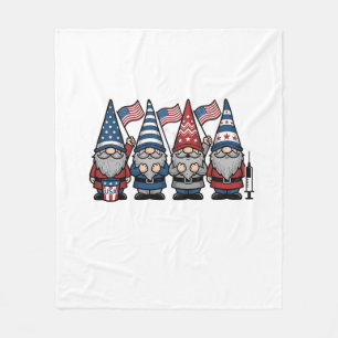 Patriottische Kabouter Verpleegster Vector Vintage Fleece Deken