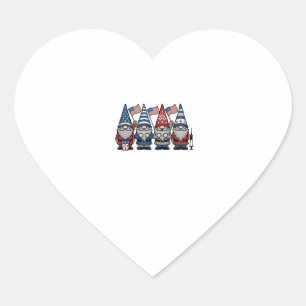 Patriottische Kabouter Verpleegster Vector Vintage Hart Sticker