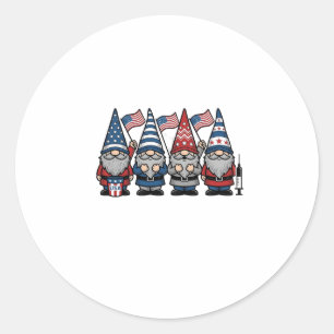 Patriottische Kabouter Verpleegster Vector Vintage Ronde Sticker