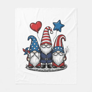 Patriottische Kabouter Vintage Gravure Vector Desi Fleece Deken