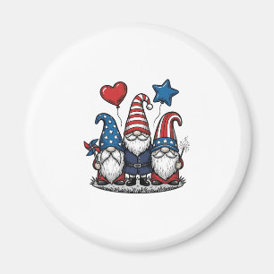 Patriottische Kabouter Vintage Gravure Vector Desi Magneet