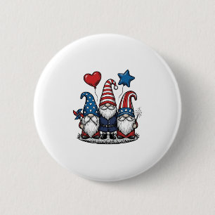 Patriottische Kabouter Vintage Gravure Vector Desi Ronde Button 5,7 Cm