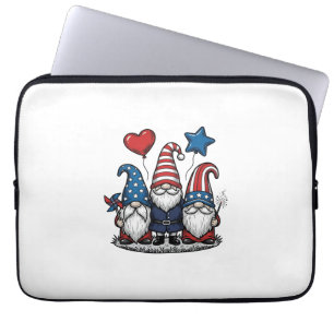 Patriottische Kabouter Vintage Gravure Vector Ontw Laptop Sleeve