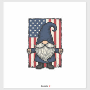 Patriottische Kabouter Vintage Vlag Shirt Ontwerp_ Sticker