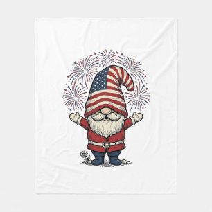 Patriottische Kabouter Vuurwerk Vintage Vector Ont Fleece Deken