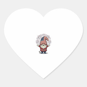 Patriottische Kabouter Vuurwerk Vintage Vector Ont Hart Sticker