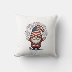 Patriottische Kabouter Vuurwerk Vintage Vector Ont Kussen