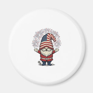 Patriottische Kabouter Vuurwerk Vintage Vector Ont Magneet