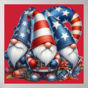 Patriottische kabouterposter poster
