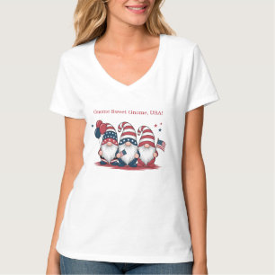 Patriottische kabouters vierde juli t-shirt