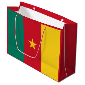 Patriottische Kameroen vlag Grote Gift Bag Groot Cadeauzakje (Voorkant Gekanteld)